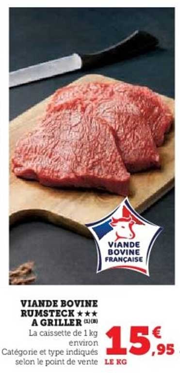 VIANDE BOVINE RUMSTECK ★★★ À GRILLER