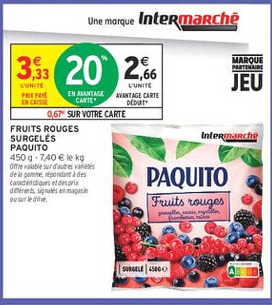 FRUITS ROUGES SURGELÉS PAQUITO