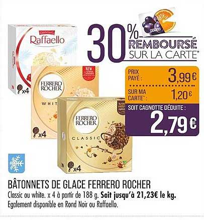 BÂTONNETS DE GLACE FERRERO ROCHER
