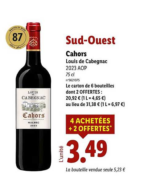 Cahors Louis de Cabegagnac 2023 AOP