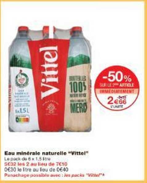 Eau minérale naturelle "Vittel"