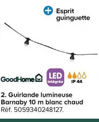Guirlande lumineuse Barnaby 10 m blanc chaud