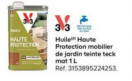 Huile(d) Haute Protection mobilier de jardin teinte teck mat 1 L