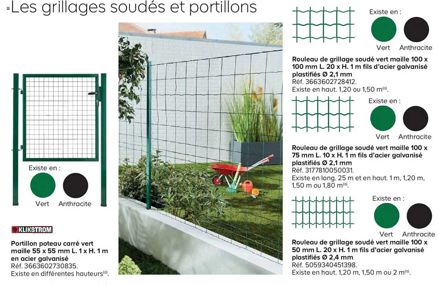 Les grillages soudés et portillons