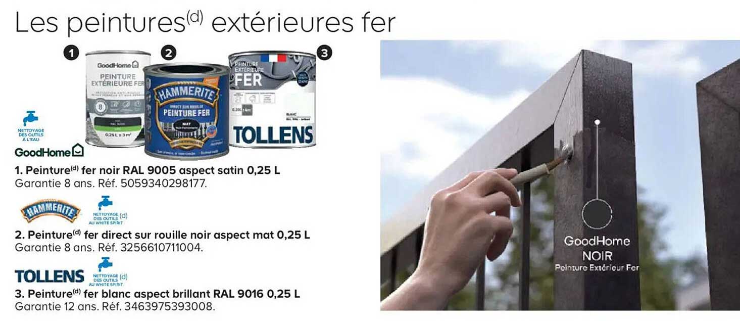 Les peintures extérieures fer