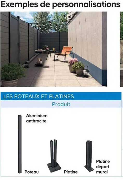 LES POTEAUX ET PLATINES