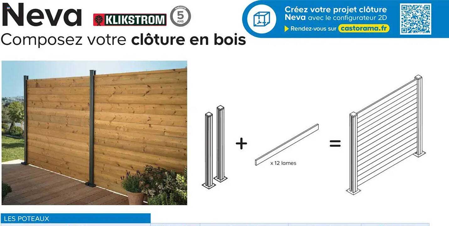 Neva Klikstrom Composez votre clôture en bois