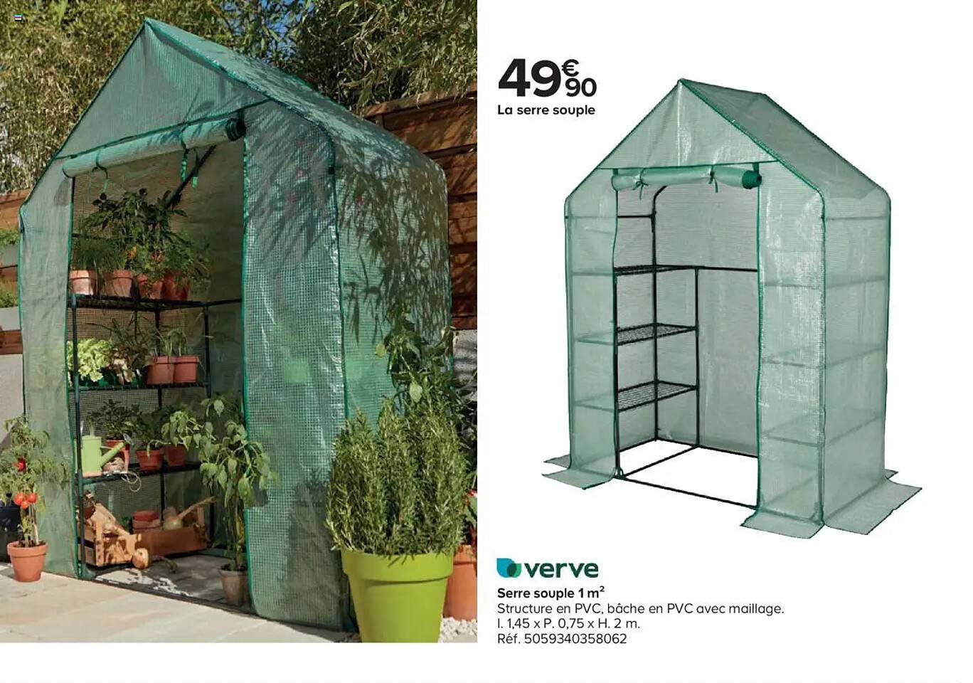 Serre souple 1 m²