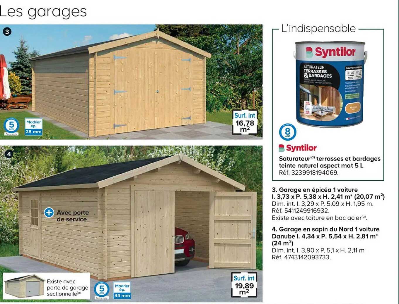 Syntilor Saturateur(d) terrasses et bardages teinte naturel aspect mat 5 L