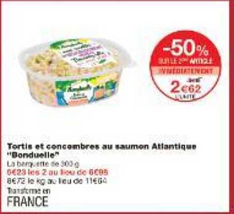 Tortits et concombres au saumon Atlantique "Bonduelle"