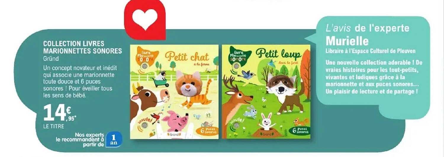 COLLECTION LIVRES MARIONNETTES SONORES