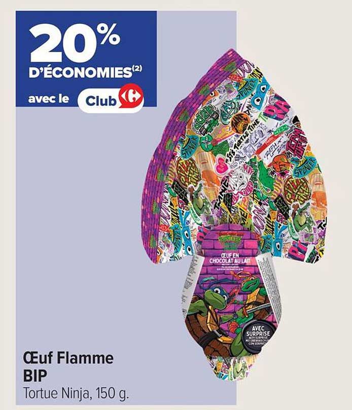 Œuf Flamme BIP Tortue Ninja, 150 g