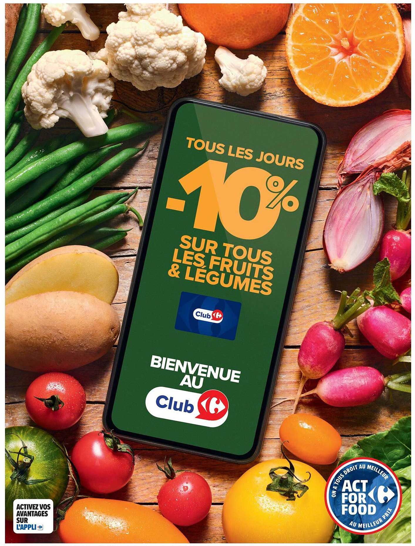 Tous les jours -10% sur tous les fruits & légumes
