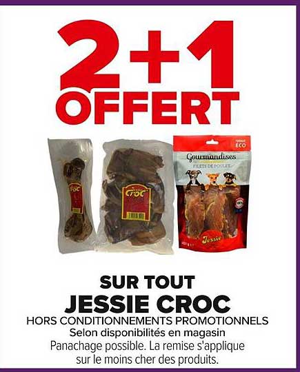 2+1 OFFERT SUR TOUT JESSIE CROC