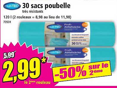 30 sacs poubelle très résistants