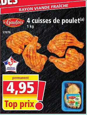 4 cuisses de poulet(a) 1 kg