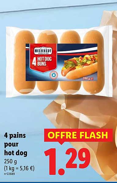 4 pains pour hot dog