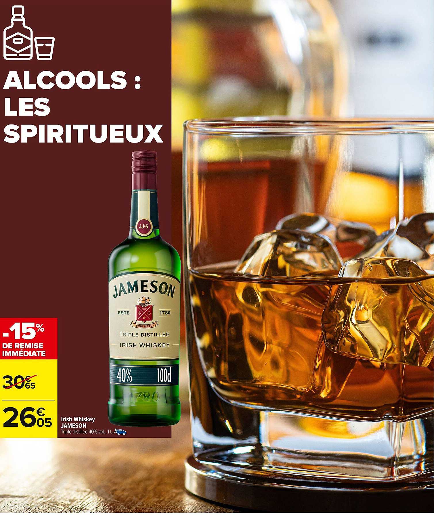 ALCOOLS : LES SPIRITEUX