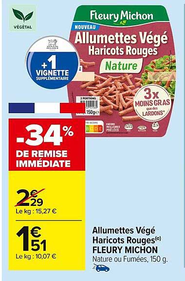 Allumettes Végé Haricots Rouges