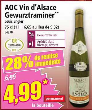 AOC Vin d'Alsace Gewurztraminer**
