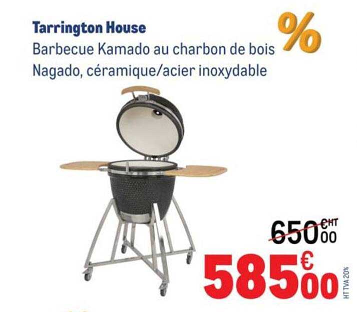Barbecue Kamado au charbon de bois Nagado, céramique/acier inoxydable
