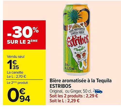 Bière aromatisée à la Tequila ESTRIBOS