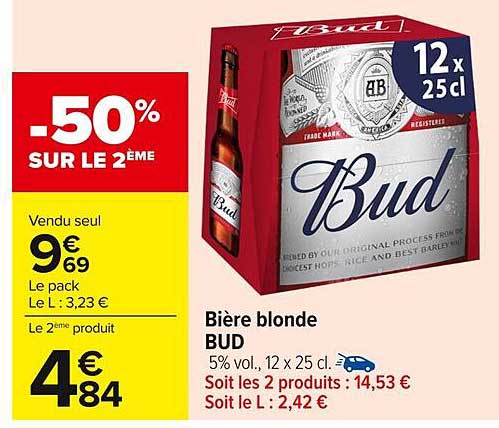 Bière blonde BUD