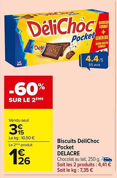 Biscuits DélìChoc Pocket