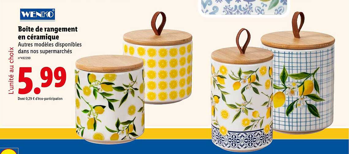 Boîte de rangement en céramique