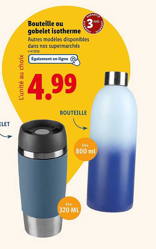 Bouteille ou gobelet isotherme