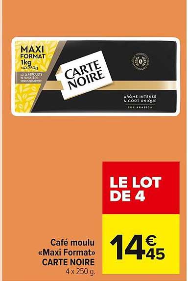 Café moulu «Maxi Format» CARTE NOIRE