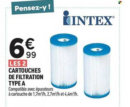 CARTOUCHES DE FILTRATION TYPE A