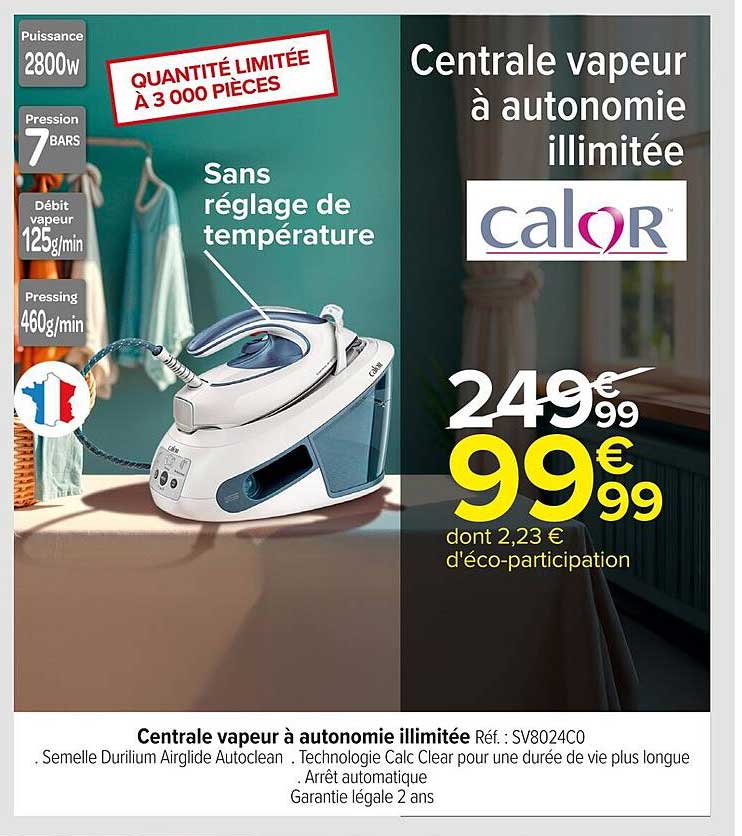Centrale vapeur à autonomie illimitée
