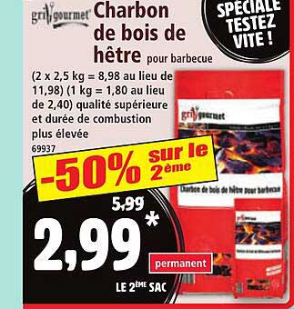 Charbon de bois de hêtre pour barbecue
