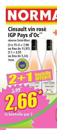 Cinsault vin rosé IGP Pays d'Oc**