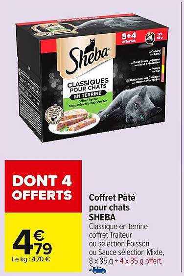 Coffret Pâté pour chats SHEBA