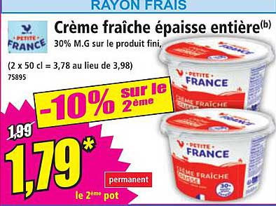 Crème fraîche épaisse entière