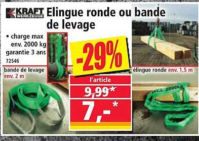 Elinque ronde ou bande de levage