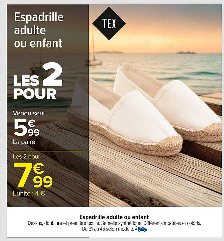 Espadrille adulte ou enfant