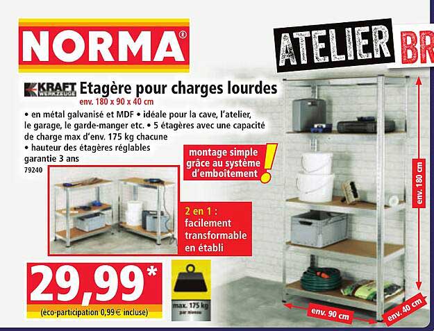 Etagère pour charges lourdes