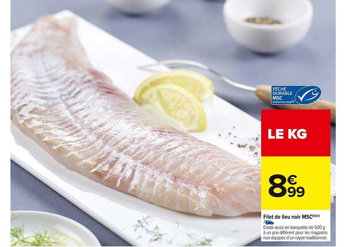 Filet de lieu noir MSC