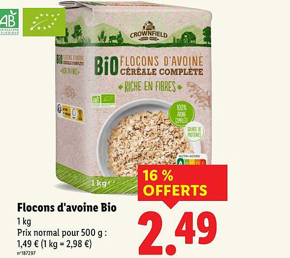 Flocons d'avoine Bio