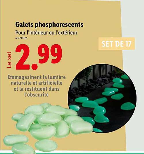 Galets phosphorescents