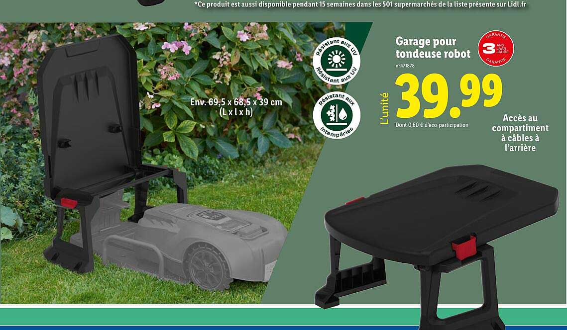 Garage pour tondeuse robot