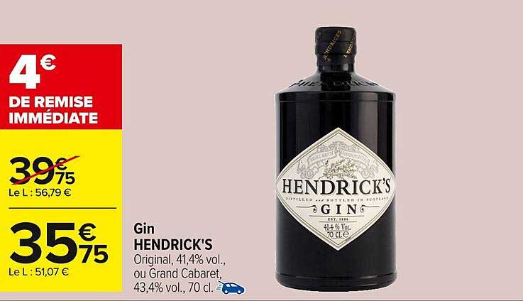 Gin HENDRICK'S Original, 41,4% vol.