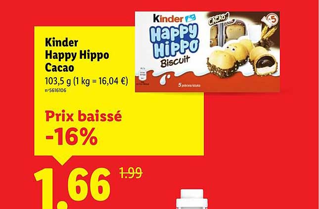 Kinder Happy Hippo Cacao