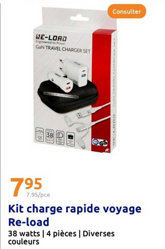 Kit charge rapide voyage Re-load