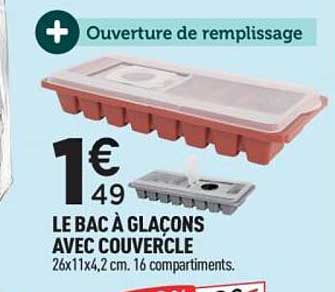 LE BAC À GLACONS AVEC COUVERCLE
