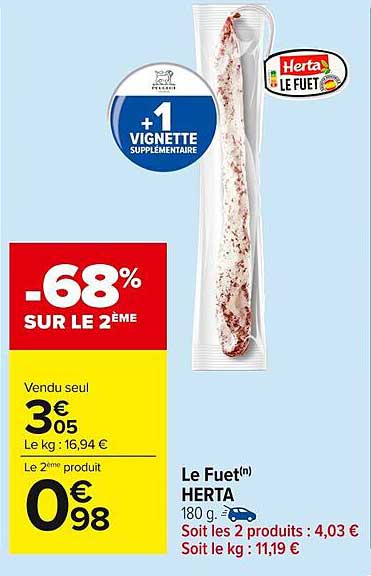 Le Fuet(n) HERTA 180 g