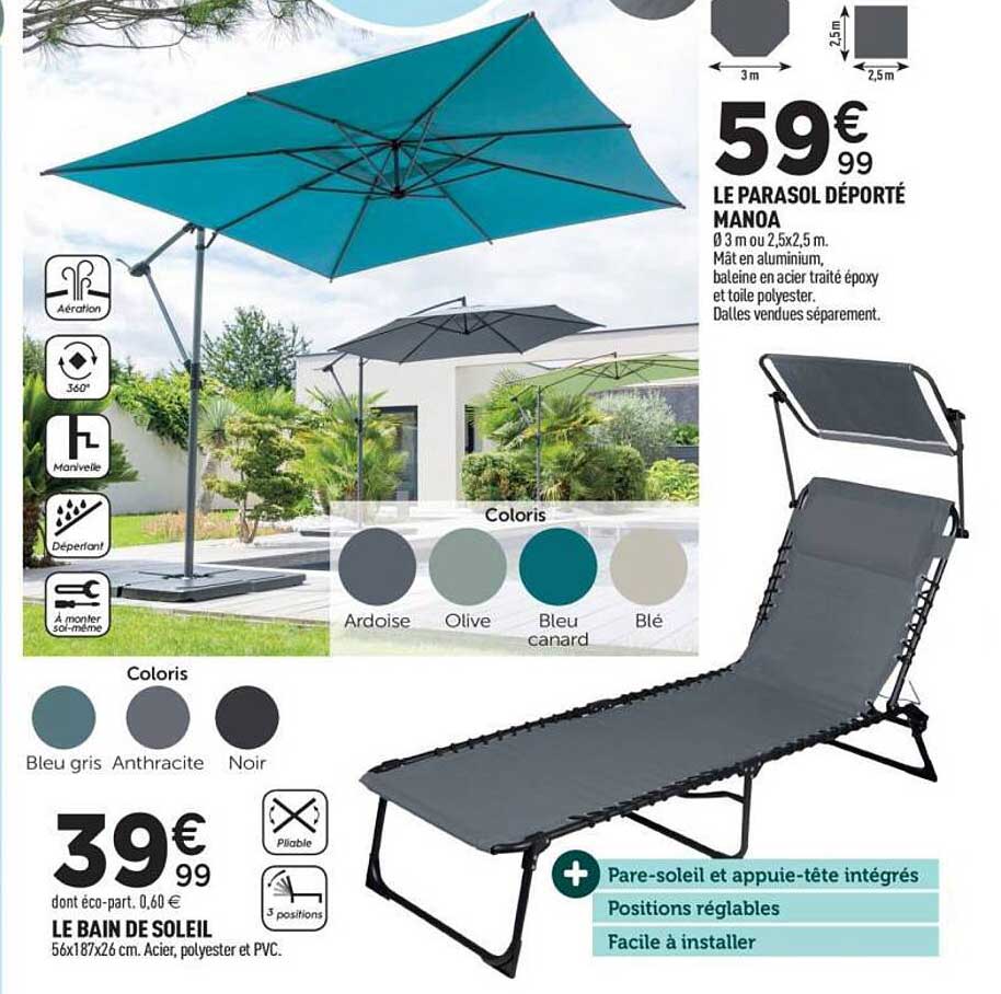LE PARASOL DÉPORTÉ MANOA